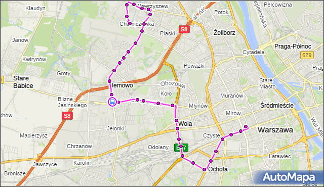 Rozkład jazdy autobusu N43 na przystanku Metro Bemowo 04 ZTM Warszawa