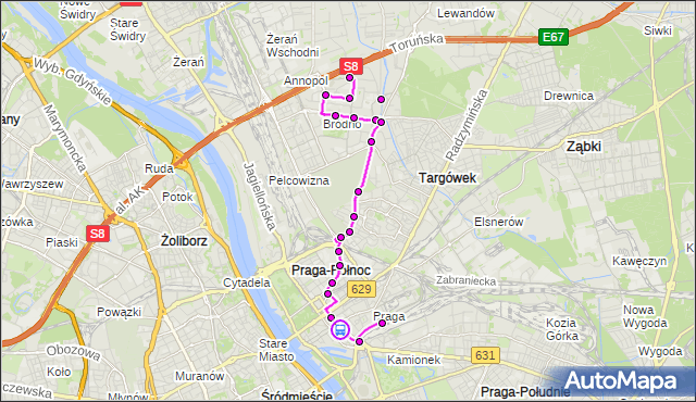 Rozkład jazdy autobusu 169 na przystanku Ząbkowska 01 ZTM Warszawa na