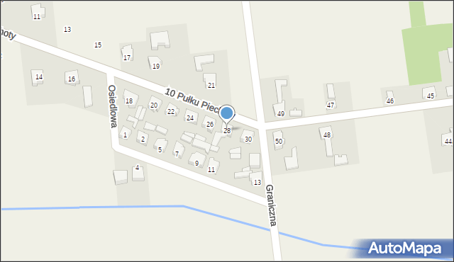 Bednary, 10 Pułku Piechoty, 28, mapa Bednary