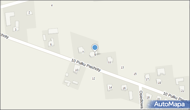 Bednary, 10 Pułku Piechoty, 9, mapa Bednary