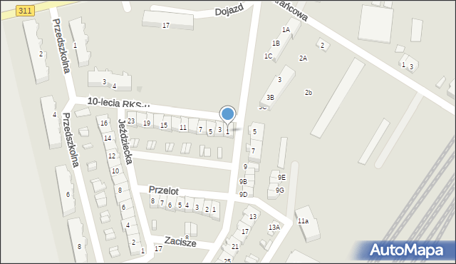 Czempiń, 10-lecia RKS-u, 1, mapa Czempiń