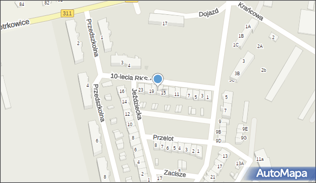 Czempiń, 10-lecia RKS-u, 17, mapa Czempiń