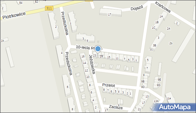 Czempiń, 10-lecia RKS-u, 21, mapa Czempiń