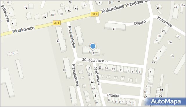 Czempiń, 10-lecia RKS-u, 4, mapa Czempiń