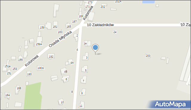 Częstochowa, 10 Zakładników, 8a, mapa Częstochowy