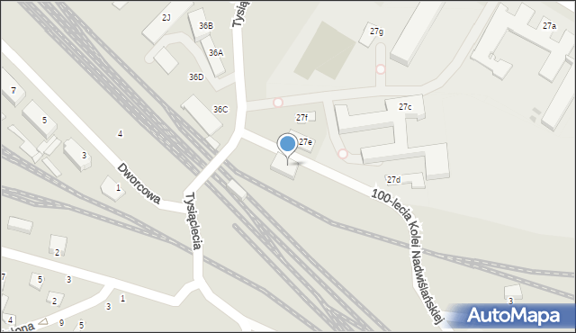 Dęblin, 100-lecia Kolei Nadwiślańskiej, 2, mapa Dęblin