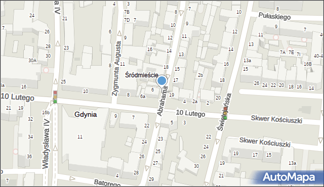 Gdynia, 10 Lutego, 5i, mapa Gdyni