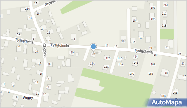 Jastkowice, 1000-lecia, 12, mapa Jastkowice