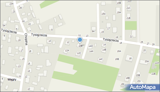 Jastkowice, 1000-lecia, 12B, mapa Jastkowice