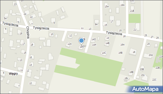 Jastkowice, 1000-lecia, 12C, mapa Jastkowice