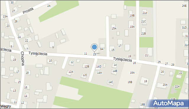 Jastkowice, 1000-lecia, 13, mapa Jastkowice