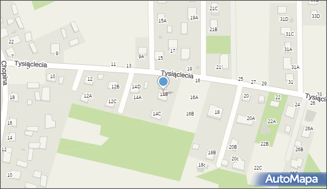 Jastkowice, 1000-lecia, 14B, mapa Jastkowice