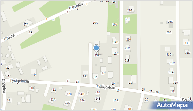 Jastkowice, 1000-lecia, 15A, mapa Jastkowice