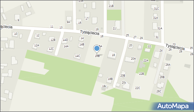 Jastkowice, 1000-lecia, 16B, mapa Jastkowice