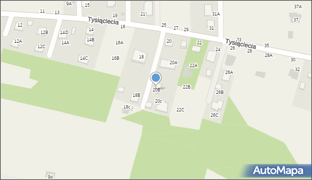 Jastkowice, 1000-lecia, 20B, mapa Jastkowice