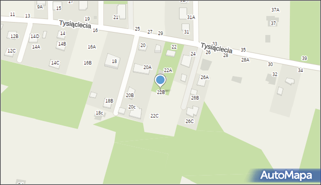 Jastkowice, 1000-lecia, 22B, mapa Jastkowice