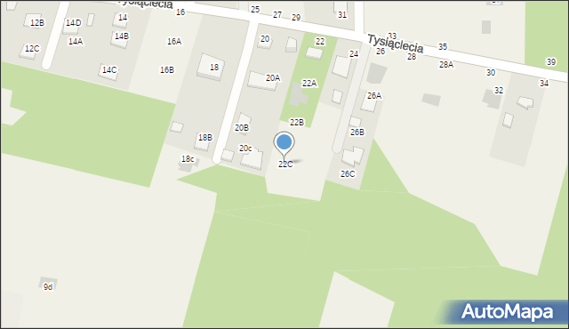 Jastkowice, 1000-lecia, 22C, mapa Jastkowice