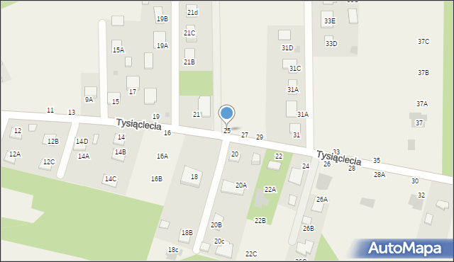 Jastkowice, 1000-lecia, 25, mapa Jastkowice