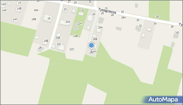 Jastkowice, 1000-lecia, 26C, mapa Jastkowice