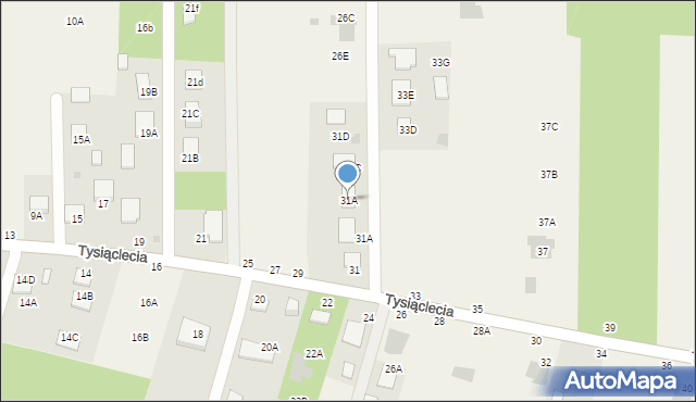 Jastkowice, 1000-lecia, 31A, mapa Jastkowice