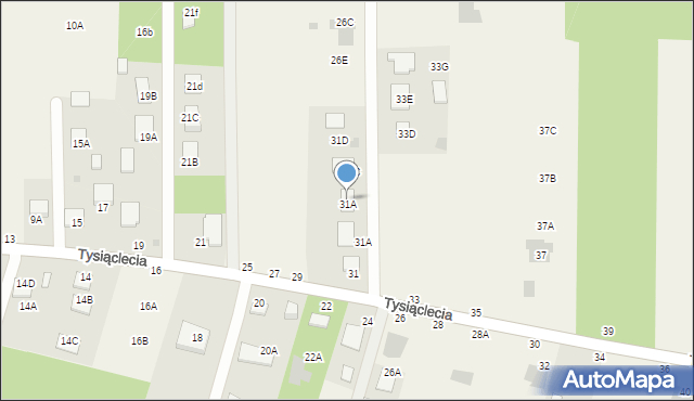 Jastkowice, 1000-lecia, 31B, mapa Jastkowice