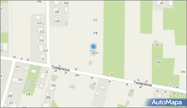 Jastkowice, 1000-lecia, 37, mapa Jastkowice