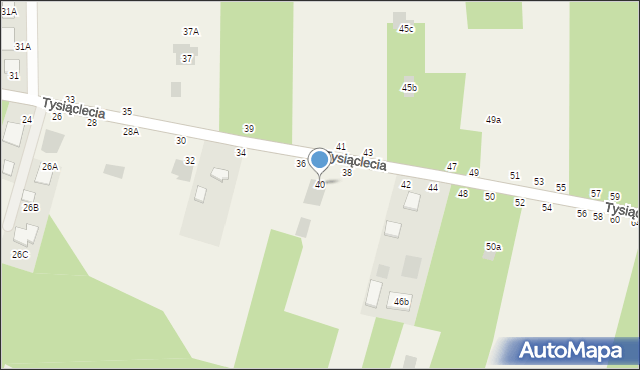 Jastkowice, 1000-lecia, 40, mapa Jastkowice