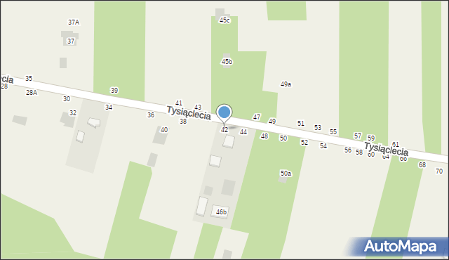 Jastkowice, 1000-lecia, 42, mapa Jastkowice