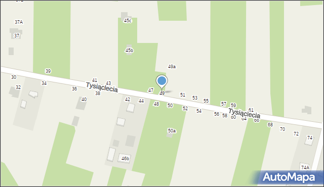 Jastkowice, 1000-lecia, 49, mapa Jastkowice