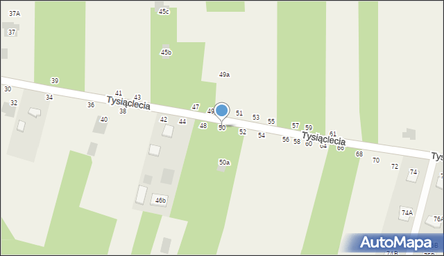 Jastkowice, 1000-lecia, 50, mapa Jastkowice