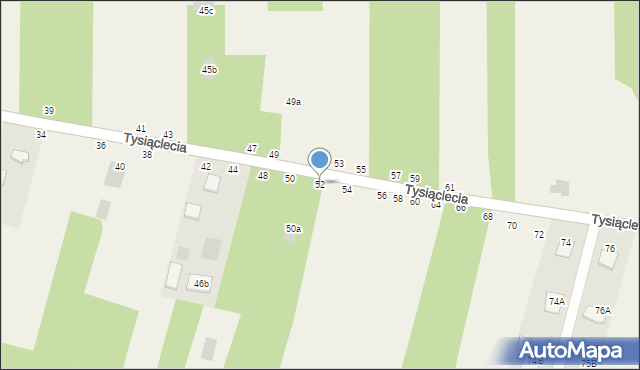 Jastkowice, 1000-lecia, 52, mapa Jastkowice