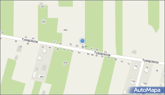 Jastkowice, 1000-lecia, 55, mapa Jastkowice