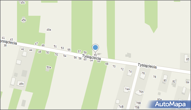 Jastkowice, 1000-lecia, 61, mapa Jastkowice