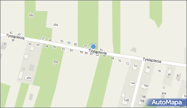 Jastkowice, 1000-lecia, 62, mapa Jastkowice