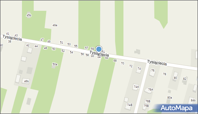 Jastkowice, 1000-lecia, 64, mapa Jastkowice