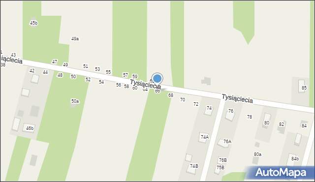 Jastkowice, 1000-lecia, 66, mapa Jastkowice