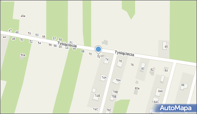 Jastkowice, 1000-lecia, 72, mapa Jastkowice