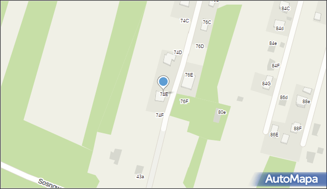 Jastkowice, 1000-lecia, 74E, mapa Jastkowice