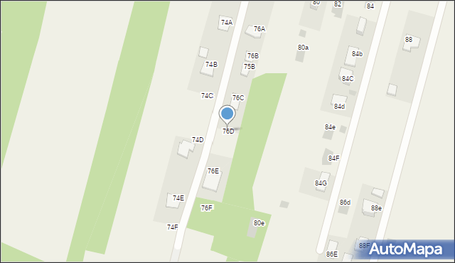 Jastkowice, 1000-lecia, 76D, mapa Jastkowice