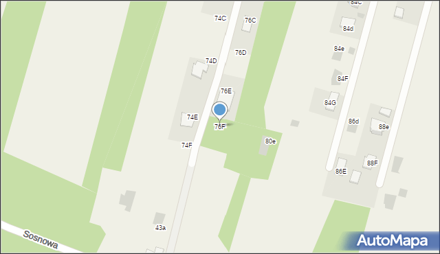 Jastkowice, 1000-lecia, 76F, mapa Jastkowice