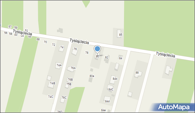 Jastkowice, 1000-lecia, 80, mapa Jastkowice