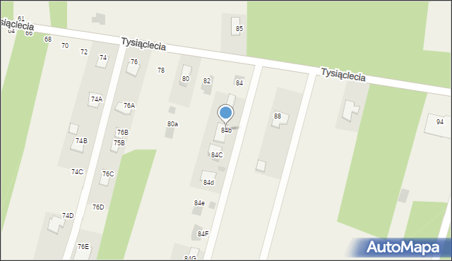 Jastkowice, 1000-lecia, 84b, mapa Jastkowice