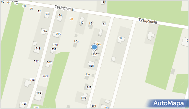 Jastkowice, 1000-lecia, 84C, mapa Jastkowice