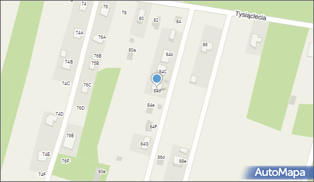 Jastkowice, 1000-lecia, 84d, mapa Jastkowice