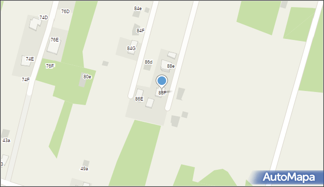 Jastkowice, 1000-lecia, 88F, mapa Jastkowice