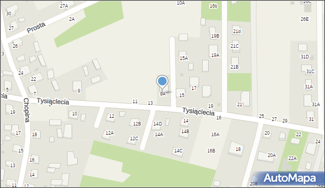 Jastkowice, 1000-lecia, 9A, mapa Jastkowice