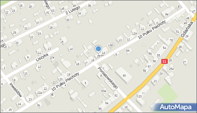 Jastrowie, 10 Pułku Piechoty, 15, mapa Jastrowie