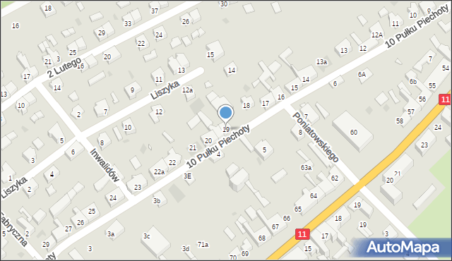 Jastrowie, 10 Pułku Piechoty, 19, mapa Jastrowie