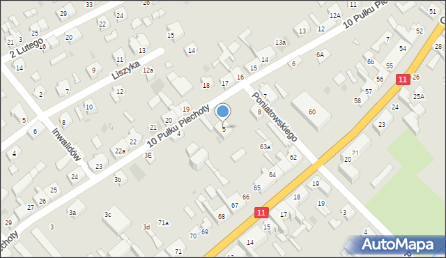 Jastrowie, 10 Pułku Piechoty, 5, mapa Jastrowie