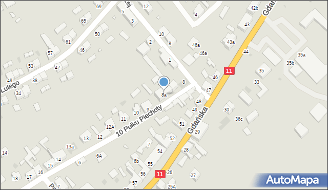 Jastrowie, 10 Pułku Piechoty, 8a, mapa Jastrowie